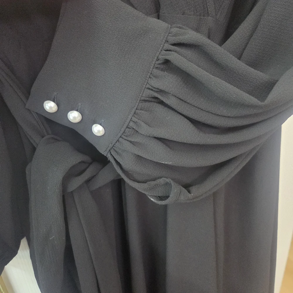 Elegant Black Wrap Dress XXXL 3X Meghan Los Angeles - Picture 4 of 5